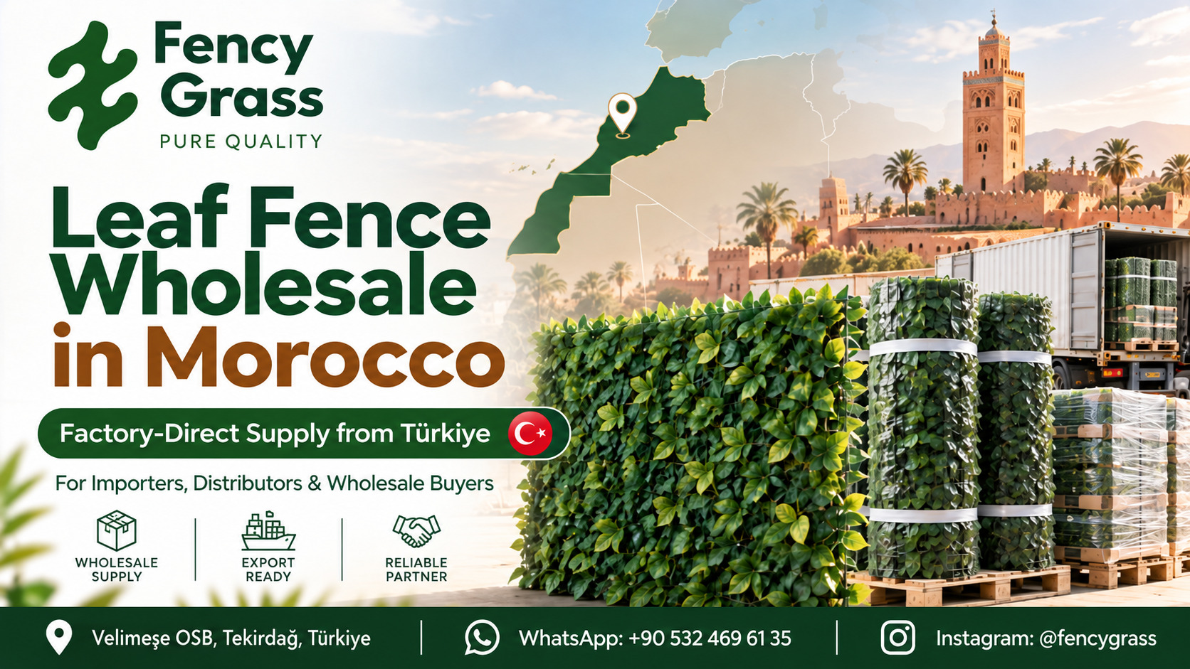 Leaf Fence wholesale manufacturer supplying distributors in Morocco